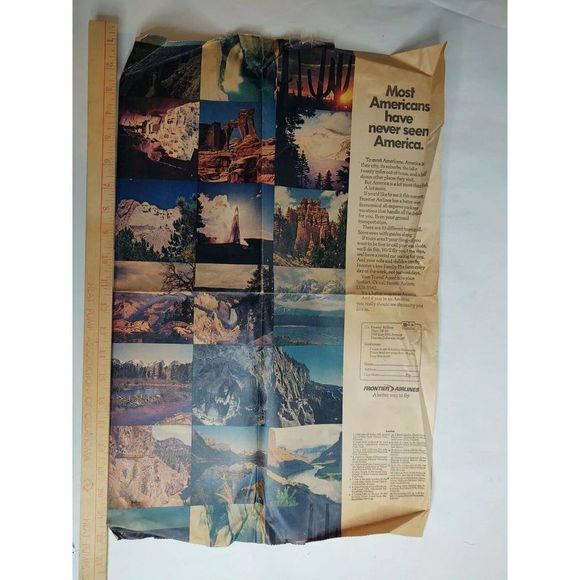 Vintage 1960s Tulsa World Frontier Airlines Advertisement Travel Vacation Ad - Picture 5 of 6